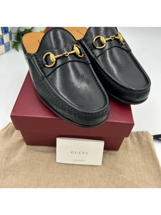 Men’s Gucci Open Horsebit Roos Backless Loafers. Size 8. Made in Italy. main image 8